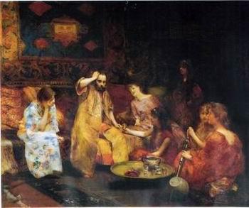 unknow artist Arab or Arabic people and life. Orientalism oil paintings 294